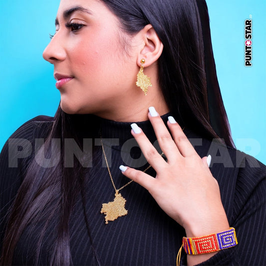 Set Colombia con Pedrería de Miyuki - Puntostar.co